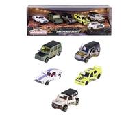 MAJORETTE Gifpack 5 Coches de Metal decoración Exclusiva Barro, Serie Cast-Heads, con Rueda Libre, Piezas móviles, suspensión, 1:64, 7,5 cm, Surtido de 6, Caja Decorada. +3 años (212054211)