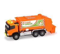 Majorette - Grand Series Camión de la Basura Reciclaje Volvo, 19cm, Escala 1:43, Fabricado en Metal y Plástico, Luz y Sonido (213743000)