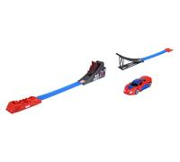 Majorette Jada Toys Marvel Bahn Bridge Jumper (127 cm) - Puente de Pista con catapulta y Salto con Coche Spider-Man de Metal, Juguete para niños a Partir de 3 años