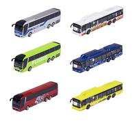 Majorette Man City Bus (1 Modelo de Coche) - Autobús de Juguete de Metal con Rueda Libre, selección aleatoria de 6 Modelos de vehículos para coleccionistas y niños a Partir de 3 años, Cada uno Aprox