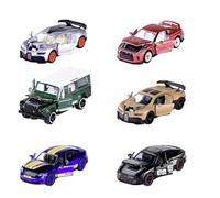 Majorette - Modelo de Coche Deluxe (1 Coche), 1 de 6 Coches de Juguete (Audi, Bugatti, Land Rover, Nissan, Porsche) de Metal con Caja de Recogida de 7,5 cm, para niños a Partir de 3 años