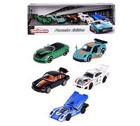 Majorette - Pack de 5 Coches de Metal Porsche, Escala 1:64, 7,5cm, Partes con Apertura, A Partir de 3 Años (212052021)