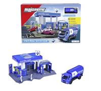 Majorette Petrol Station ARAL (Incluye Coche de Juguete) - Estación de Juguete con Sistema de Lavado, Tienda, pilares de Grifo y Carga y Muchas Funciones, Juego de Coche para niños a Partir de 5 años