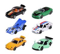 Majorette Porsche Premium Cars colección Ride Cool Metal Escala 1:64 7,5 cm - Coches con Partes móviles y Licencia Oficial Porsche - Recibes 1 Coche Aleatorio de 6 Modelos (8502100002)