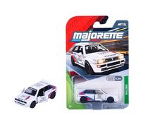 Majorette Racing Lancia Delta Integrale - Coche de coleccionista con Rueda Libre y Piezas Abiertas, Modelo de Rally detallado a Escala 1:64, Color Blanco, para coleccionistas y niños a Partir de 3