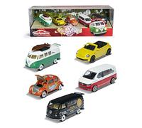 Majorette- Set de 5 Coches de Metal de 7,5cm (Escala 1:64) Marca Volkswagen 2057615 (+4 años).