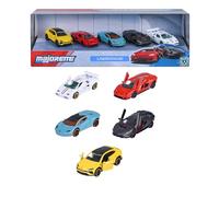 Majorette Set de 5 Coches Lamborghini 7,5 cm Caja Decorada de Colección Vehículos de Juguete de Metal Fundido Licencia Oficial A Partir de 3 Años (8502105001)