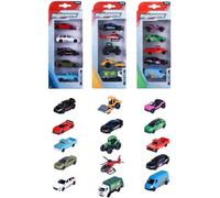 Majorette, Set de 5 Coches Street Cars, 7,5 cm, Metal con Rueda Libre, licencias Oficiales, Surtido Aleatorio, Desde 3 años (8501004000)