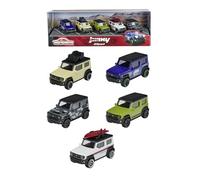 Majorette- Set de 5 Coches Suzuki Jimny 7,5cm, Fabricados en Metal Fundido a Alta Presión, Apto a partir de 3 años, Color (212053177)