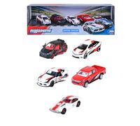 MAJORETTE - Toyota Racing Giftpack, Set de 5 Coches Deportivos GR, de Metal a Escala 1:64 (7,5 cm), con Blister Ventana Decorado, Desde 3 años (8502105003)