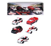 Majorette Toyota Racing Toy Cars (Gift Set of 5 Cars) - Metal Model Cars with Fr