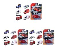 Majorette, Vehículos de emergencias Premium 6 Surtidos, Envio Aleatorio, Solamente se envia 1 Unidad, Coches de Metal 1:64, policía Bomberos Ambulancia, 7,5 cm, Rueda Libre, +3 años (8503000003038)