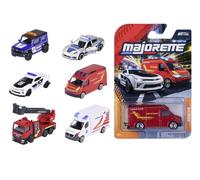 Majorette, Vehículos de emergencias Premium Surtido 6 Aleatorio, Coches de Metal 1:64 colección Ride Strong Rescue, policía Bomberos Ambulancia, 7,5 cm, Rueda Libre, +3 años (8503000003038)