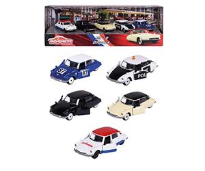 Majorette - Vintage Citroën DS Giftpack - Coches en Miniatura de Metal - Escala 1/64ª - Estuche de 5 vehículos - 212052013SM1