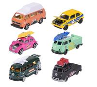 Majorette, Volkswagen Premium Cars, Coche metálico 7,5 cm, Escala 1:64, suspensión y Partes móviles, Tarjeta Coleccionable, 1 de 6 Modelos, Desde 3 años, envío Aleatorio (8504100000)