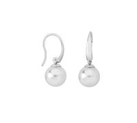 Majorica - Pendientes Largos Nuada con Perla - Colección Real Beauty - Elaborados con Plata - Perla Blanca Redonda de 10 mm - Cierre Gancho - Pendientes de Plata para Mujer - Joyas de Mujer