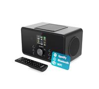 MAJORITY Bard Radio Internet con Dab+ | 2.1 100W Estéreo con Subwoofer Incorporado | Radio WiFi con Bluetooth & Despertador | Spotify Connect, Podcasts, FM, 90 Preajustes | Mando a Distancia (Negro)
