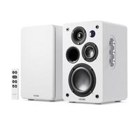 MAJORITY D100X Altavoces Bluetooth Activos | Altavoces HiFi Estéreo 2.0 | 100W | Altavoz para PC, TV, Giradiscos | HDMI ARC, Phono, RCA & AUX (Blanco)