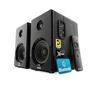 MAJORITY D40 Altavoces Autoamplificados | Bluetooth Monitores de Estudio | 60W 2.0 Estéreo Altavoces HiFi | Activos Altavoz Professional con Entrada Óptica, USB y AUX | Mando a Distancia Incluido