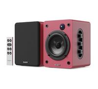 MAJORITY D50X Altavoces Activos 2.0 de 60W para PC | Altavoces HiFi de estantería con Bluetooth 5.3, HDMI ARC y AUX | Monitores de Estudio con chasis de Fibra de Carbono (Marrón)