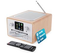 MAJORITY Homerton Radio Internet con Reproductor de CD, Dab+ y Bluetooth | Radio WiFi con Spotify Connect, Podcasts, FM, 90 Preajustes y Despertador | EQ Personalizado y Mando a Distancia (Roble)