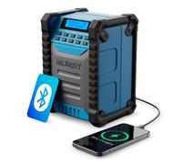 MAJORITY Landbeach Radio de Obra Portátil con Bluetooth, 40 Presets y 6 EQ | Batería de 10.000 mAh Dab+ & FM Digital Radio | Clasificación de Protección IP54 contra Polvo y Agua