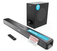 MAJORITY Sierra Plus Barra de Sonido 2.1.2 Dolby Atmos | 400W con subwoofer inalámbrico | Sonido Envolvente con Altavoces orientados hacia Arriba | Conexión múltiple Que Incluye HDMI ARC