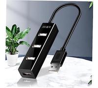 MAJORMENCH 1 Pieza USB Hub Adaptador de Expansión de Cable Splitter USB Múltiple para Pc Compatible con Teclados y Discos Duros Portátiles Negro