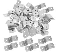 MAJORMENCH 100 Clips en Forma de Z para Sujetadores de Tableros de Mesa y Estantes, de Hierro Plata, Resistentes al Desgaste y Duraderos para Uso en Superficies