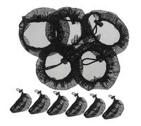 MAJORMENCH 12piezas Redecillas Para Moños Invisibles De Mallas De Cabello Negras De Alta Elasticidad Para Danzas Para Enfermeras y Accesorios Reutilizables Para Mujeres