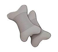 MAJORMENCH 2 Almohadas Cervicales para Coche Forma de Hueso, Tamaño 27,6 X 18,8 X 8,9 Cm, Color Gris, Soporte Ergonómico y Transpirable para Viaje y Uso en Interior de Vehículo