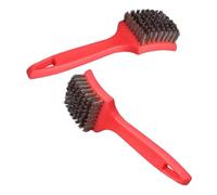 MAJORMENCH 2 Cepillos de Alambre de Acero para Limpiar Neumáticos y Piezas Metálicas, Cepillo Manual Pequeño con Mango Ergonómico para Reparaciones Automotrices, Adecuado para