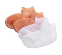 MAJORMENCH 2 pares Calcetines Hidratantes de Spa para Pies Agrietados Elásticos Reutilizables para Cuidado Exfoliante y Reparación de Piel Seca Talla y Color Piel