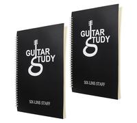 MAJORMENCH 2 Piezas Cuaderno de Partituras para Guitarra Resistente a Manchas con 6 Líneas, 50 por Adecuado para Ensayos en Banda y Práctica en