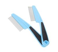 MAJORMENCH 2 piezas Peine de Dientes Finos de Acero Inoxidable Peine Anticaspa y Removedor de Pelo para Mascotas y Adultos Cepillo Ergonómico para Cabelludo Adecuado para Tipo de Cabello