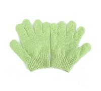 MAJORMENCH 2piezas Guantes Exfoliantes De Nylon Para Ducha Manoplas -resistentes Para Exfoliación Suave y Limpieza Profunda Unisex Para Niño Niña y Adultos Verde