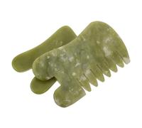 MAJORMENCH 2piezas Herramienta De Masaje Facial De Jade Natural Gua Sha Para Cuidado Piel Para Masajes El Rostro Cuerpo Fácil De Limpiar y Usar
