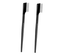 MAJORMENCH 2piezas Peine De Acero Inoxidable Para Pestañas y Cejas De Separador De Pestañas y Herramienta De Arreglo De Cejas Diseño De Dientes Para Acabado Profesional