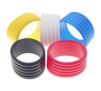 MAJORMENCH 5 Anillos de Raqueta de Silicona Banda Pequeña y Delgada para Exteriores para Mantener Sobregrip en Su Lugar, Accesorio Compacto para Tenis y Bádminton