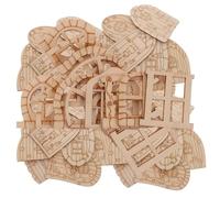 MAJORMENCH 64 Piezas Puerta de Hadas de Madera sin Pintar para Decoración Diy, Fácil de Pintar y Teñir, Conjunto para Jardín y Manualidades en Miniatura