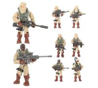 MAJORMENCH 8 Piezas Mini Soldados Modelo de Plástico Figuras Pequeñas Micro Figuras Militares para Decoración
