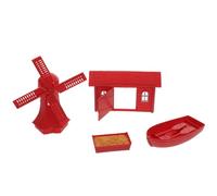 MAJORMENCH Accesorios de Granja en Miniatura Rojo 16 Piezas para Decoración y Diseño de Escenas Material PVC Adecuado para Oficina y Hogar
