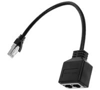 MAJORMENCH Adaptador Ethernet Rj45 Macho a Doble Hembra, Divisor 1 a 2 de Cable de Red Cat 7, Conector para Conexión Múltiple y Alta Velocidad en Ordenadores y Routers
