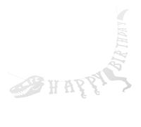 MAJORMENCH Banderines de Cumpleaños Temática de Dinosaurios de Papel, Decoración Fácil de Montar para Fiesta Infantil de Cumpleaños Varios estilos