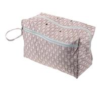 MAJORMENCH Bolsa para Tejer de Tela Oxford Beige, Ligera Varios Compartimentos para Almacenar Agujas y Herramientas de Manualidades, Adecuado para Labores y Tejido