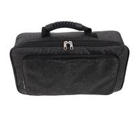 MAJORMENCH Bolsa Rígida para Pedaleras de Efectos de Guitarra Eléctrica, Gris, Portátil Asa Cómoda, Resistente a Impactos y Acolchada, Estuche de Transporte para Pedalera Multiefectos