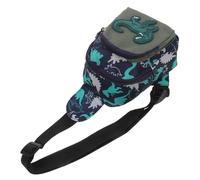 MAJORMENCH Bolso Bandolera Infantil Dinosaurio Azul Riñonera Pecho con Cremallera Suave para Fiesta y Calle Mochila Pequeña para Niña Diseño Creativo y Moderno