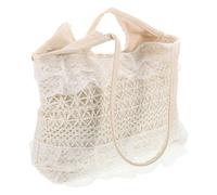 MAJORMENCH Bolso Bandolera Mujer Verano Grande de Malla de Encaje Bolso Playa Mujer Multifuncional para Vacaciones Shopping y Viaje Resistente de PU y Encaje Estilo Bohemio Casual