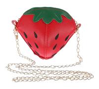 MAJORMENCH Bolso Bandolera Niña con Diseño de Fresa Encantadora con Correa Monedero Cruzado para Rojo Bolsa para Objetos Pequeños Fácil de Llevar