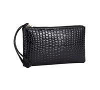 MAJORMENCH Bolso de Mano Gran Capacidad Cena Diseño de Cocodrilo Negro Fácil de Abrir y Cerrar, Adecuado para Bodas y Fiestas Elegantes Bodas Fiestas Elegantes
